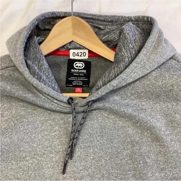Ecko Unlimited Charcoal Gray Hoodie Size XXL - Picture 2 of 7